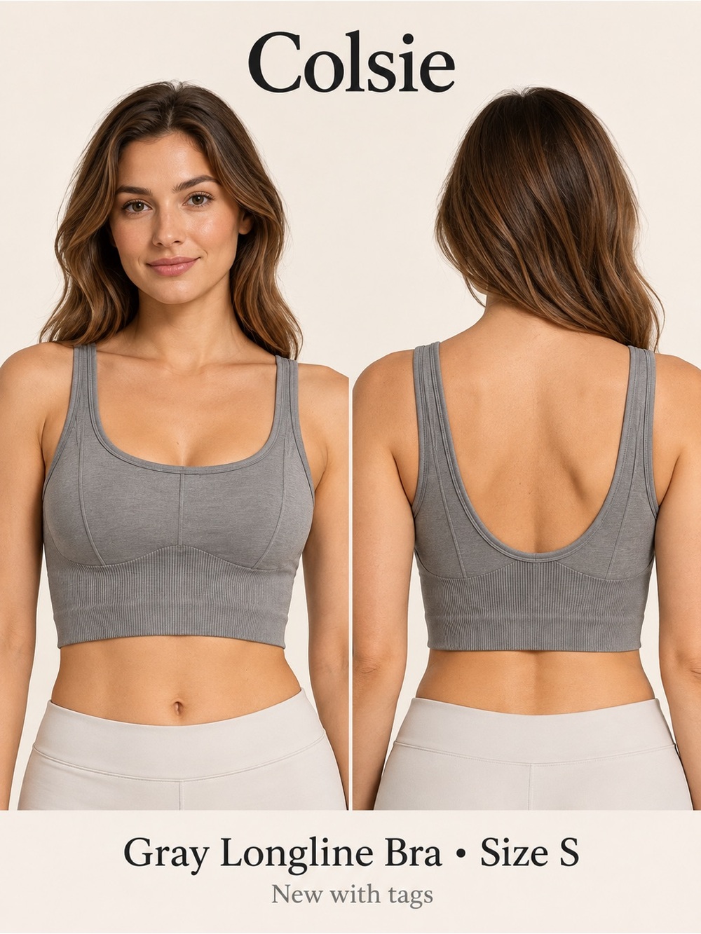 Target Colsie Gray Longline Sports Bra
